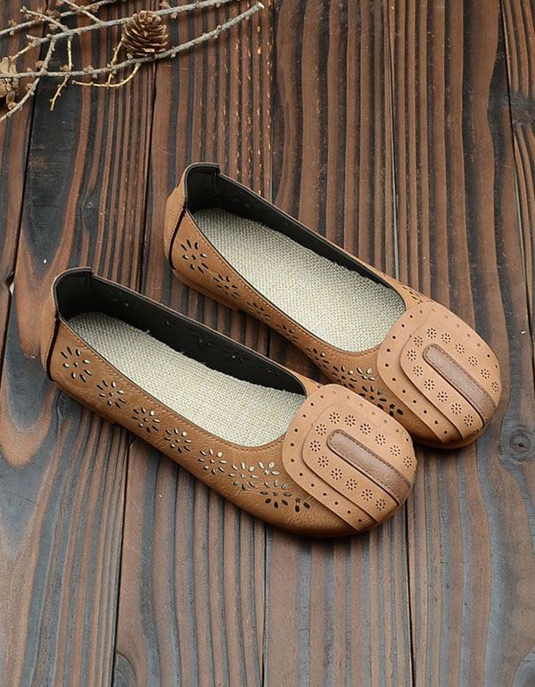 Summer Simple Andas Retro Flat Shoes