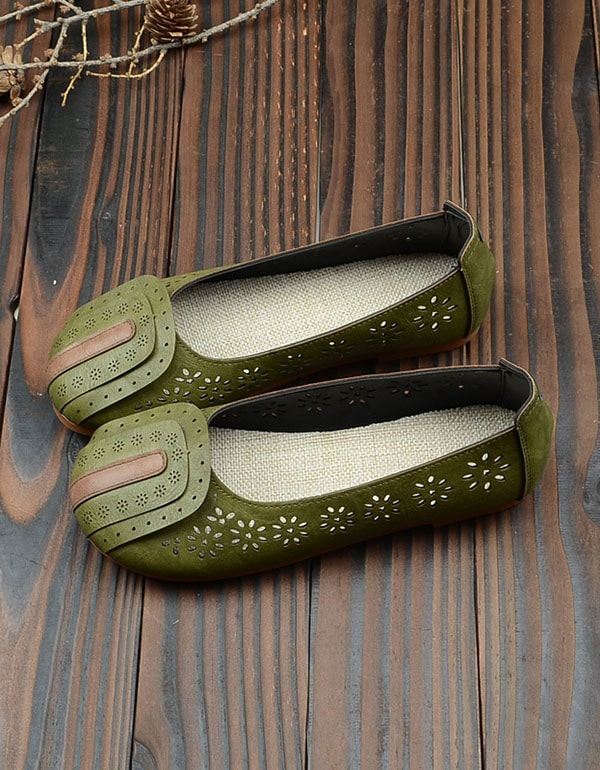 Summer Simple Andas Retro Flat Shoes