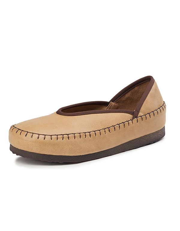 Vår Sommar Retro Läder Platta Skor Loafers