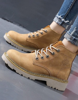 Casual Läder Kvinnors Doc Marten Boots