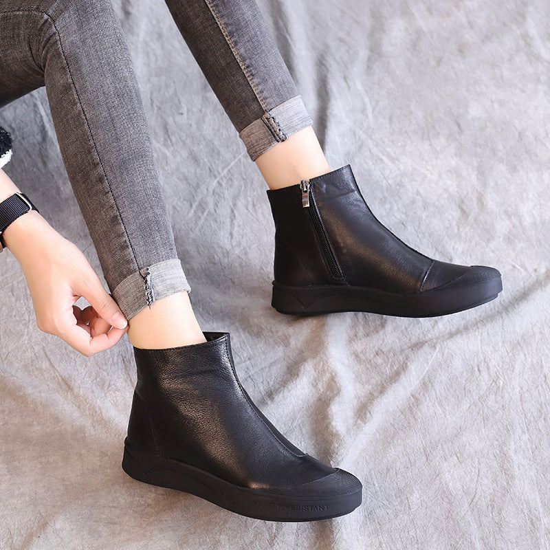 Casual Velvet Short Boots | Present Skor