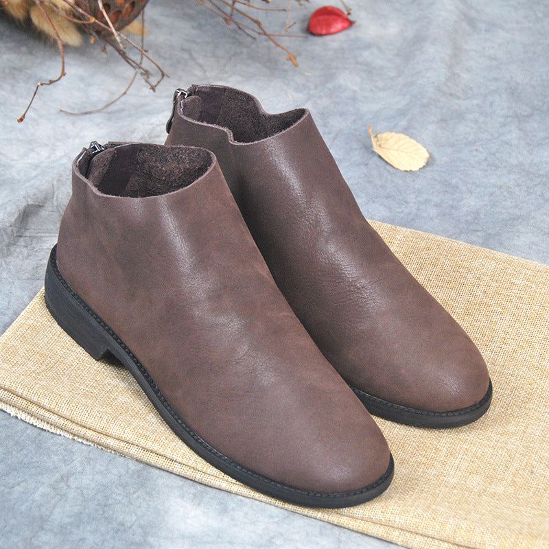 Chelsea Velvet Simple Casual Boots | Present Skor