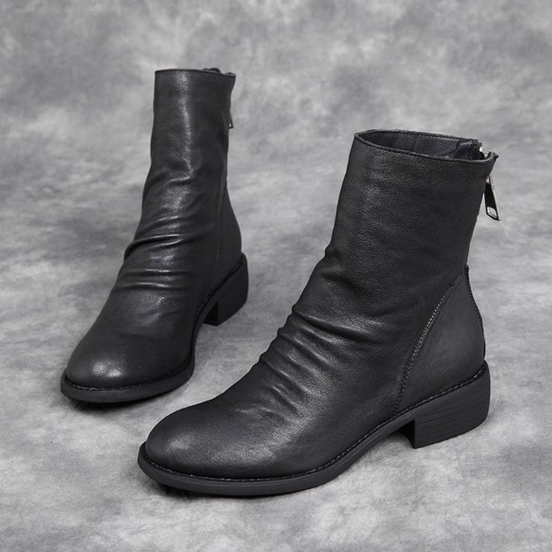 Fårskinn Handgjorda Chelsea Boots Röda