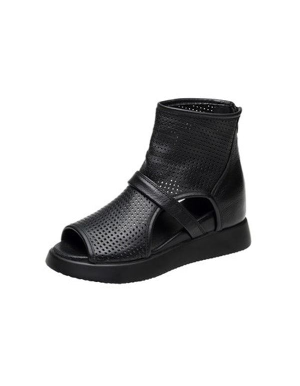 Handgjorda Läder Fish Toe Roman Boots Sandaler