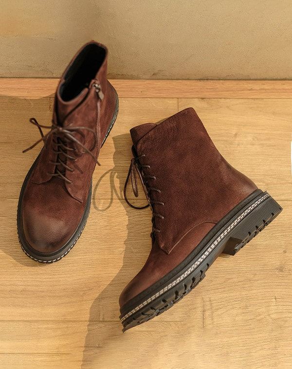 Höst Vinter Vintage Bekväma Velvet Short Boots