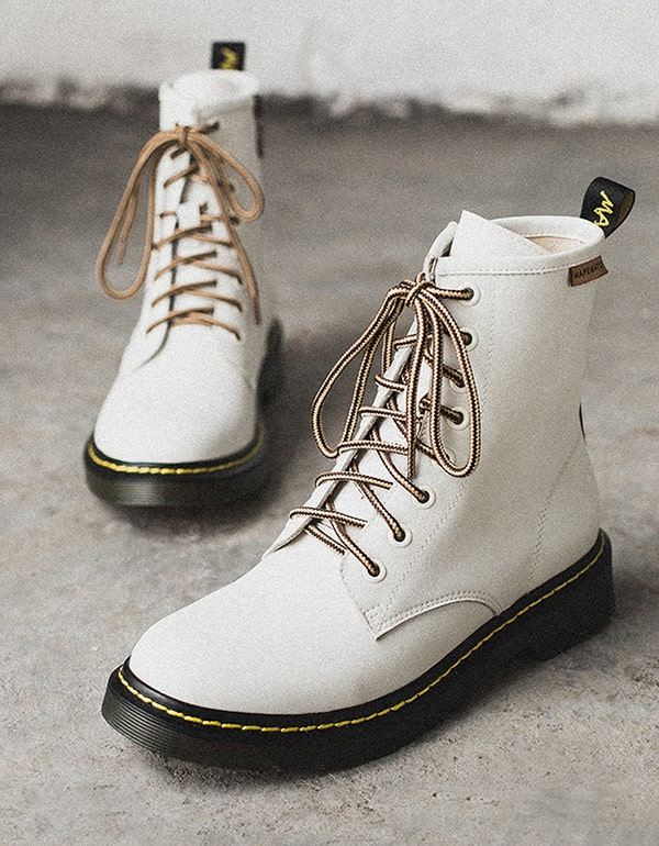 Höstens Tjocksulade Vintage Läder Dr Marten Boots