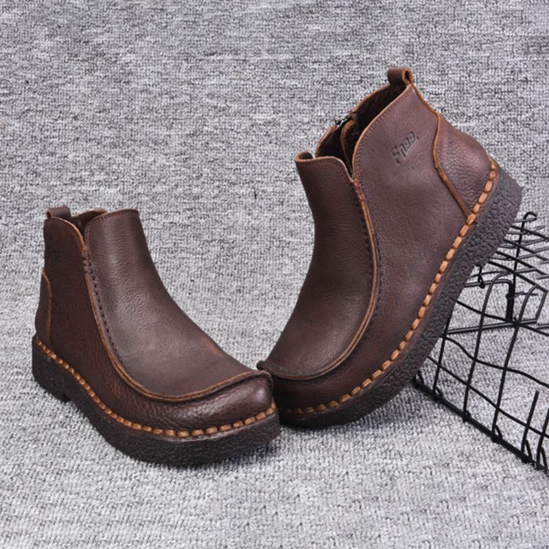 Läder Handgjorda Retro Boots Dam 35-42 | Present Skor