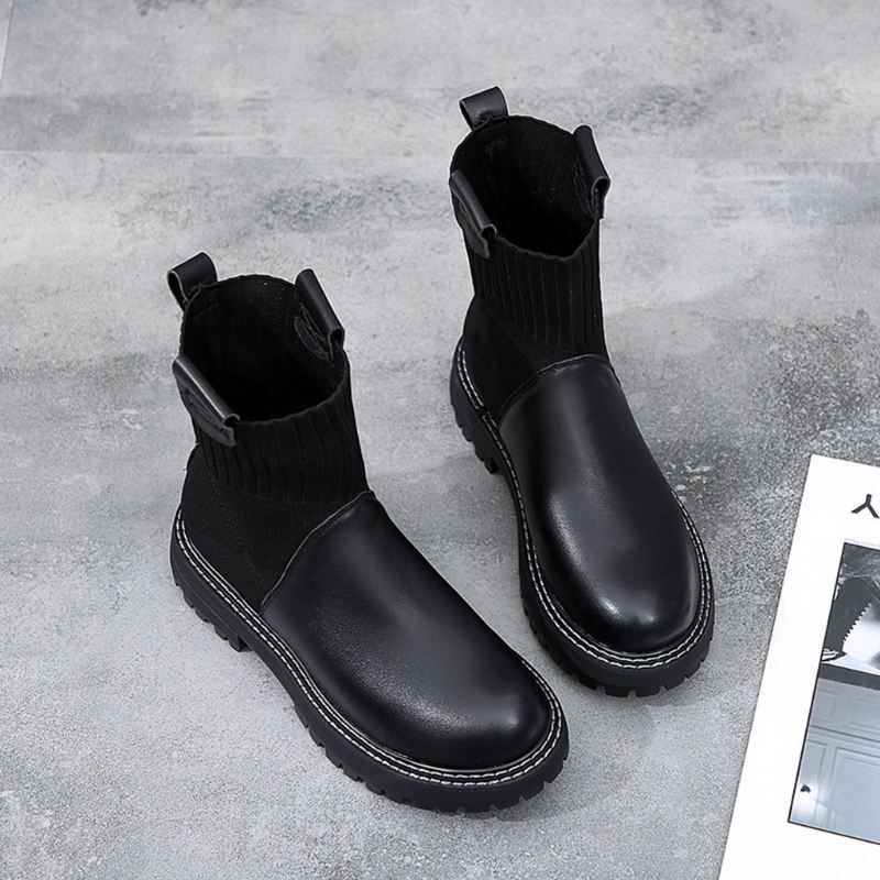 Retro Casual Läder Handgjorda Martin Boots | Present Skor