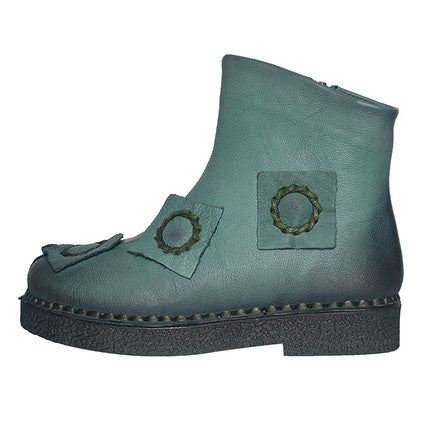 Retro Velvet Patch Boots | Present Skor