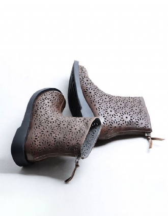 Summer Leather Vintage Hollow Summer Boots