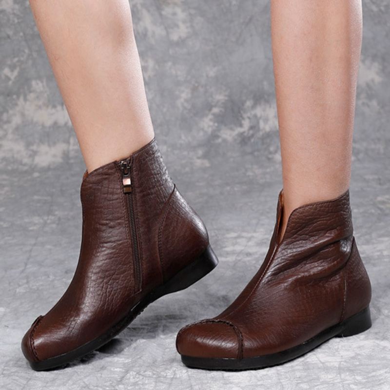 Velvet Comfortable Retro Boots | Present Skor