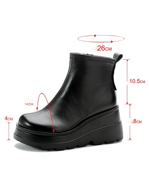 Halkfria Vattentäta Höst Retro Wedge Boots