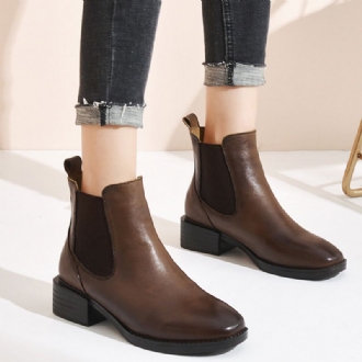 Höst Vinter Läder Retro Chelsea Boots | Present Skor