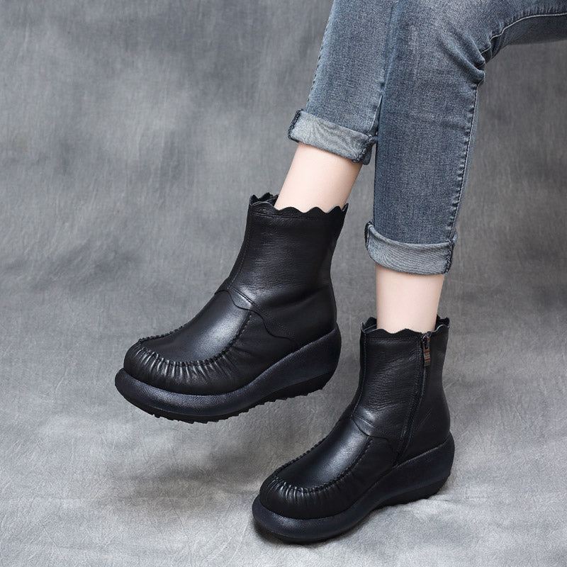 Höst Vinter Platform Wedge Vattentät Dam Retro Boots| Present Skor