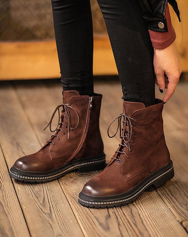 Höst Vinter Vintage Bekväma Velvet Short Boots