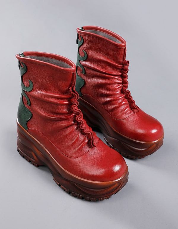 Vinter Etnisk Stil Vattentät Plattform Retro Boots