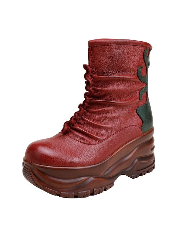 Vinter Etnisk Stil Vattentät Plattform Retro Boots