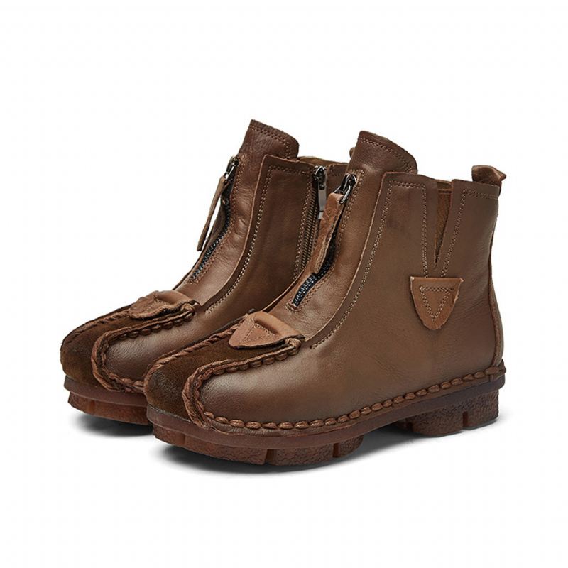 Vinterläder Handgjorda Retro Short Boots | Present Skor