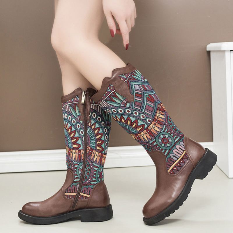 Winter Bohemian Retro Handmade High Boots I Läder | Present Skor