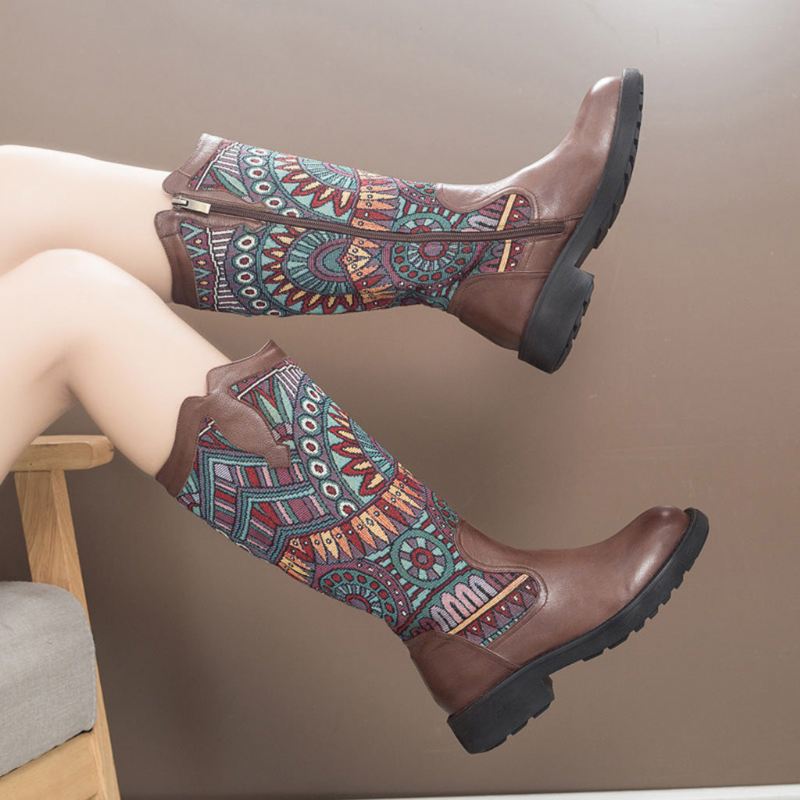 Winter Bohemian Retro Handmade High Boots I Läder | Present Skor