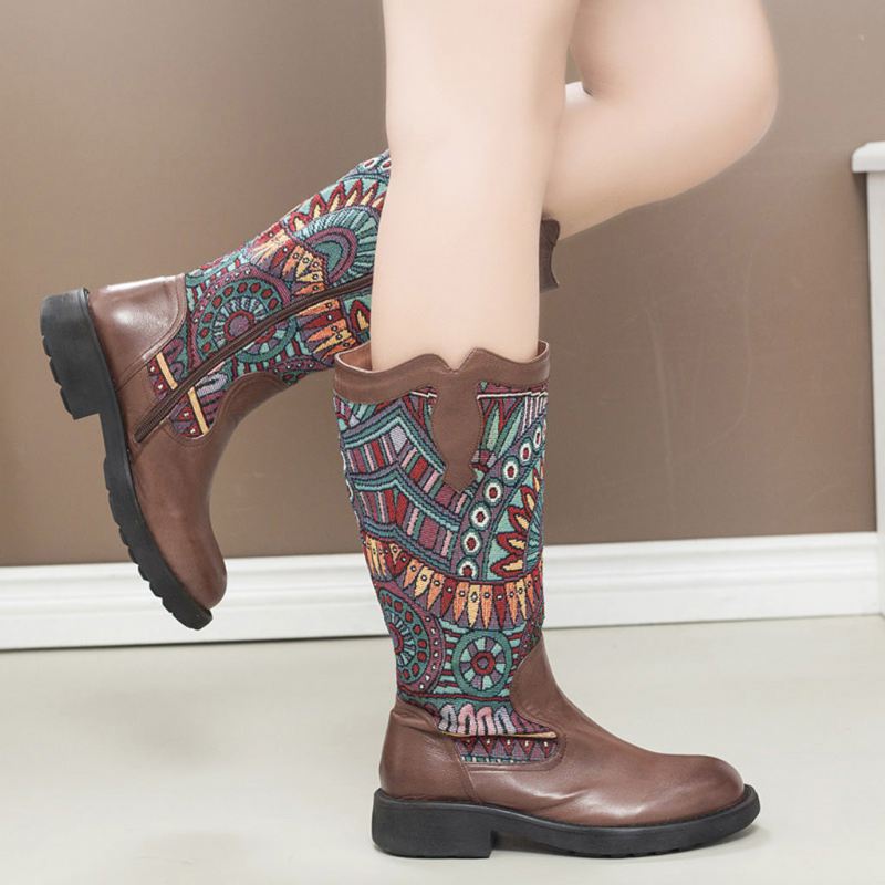 Winter Bohemian Retro Handmade High Boots I Läder | Present Skor