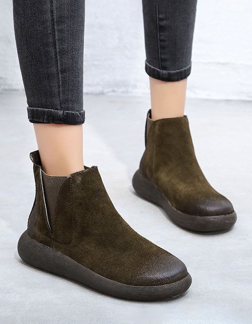 Damstövlar I Stor Storlek Mocka Casual Boots 35-43