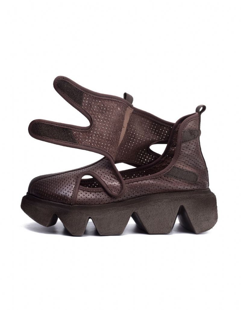 Front Kardborre Hollow Retro Platform Cut-out Sandaler