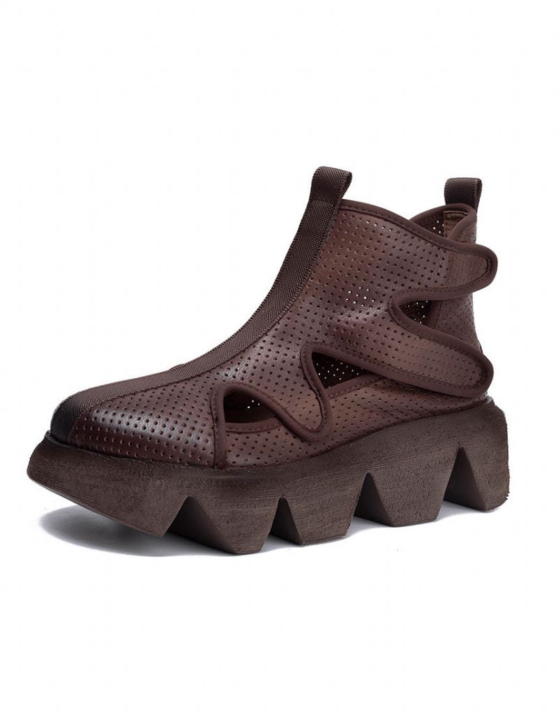 Front Kardborre Hollow Retro Platform Cut-out Sandaler