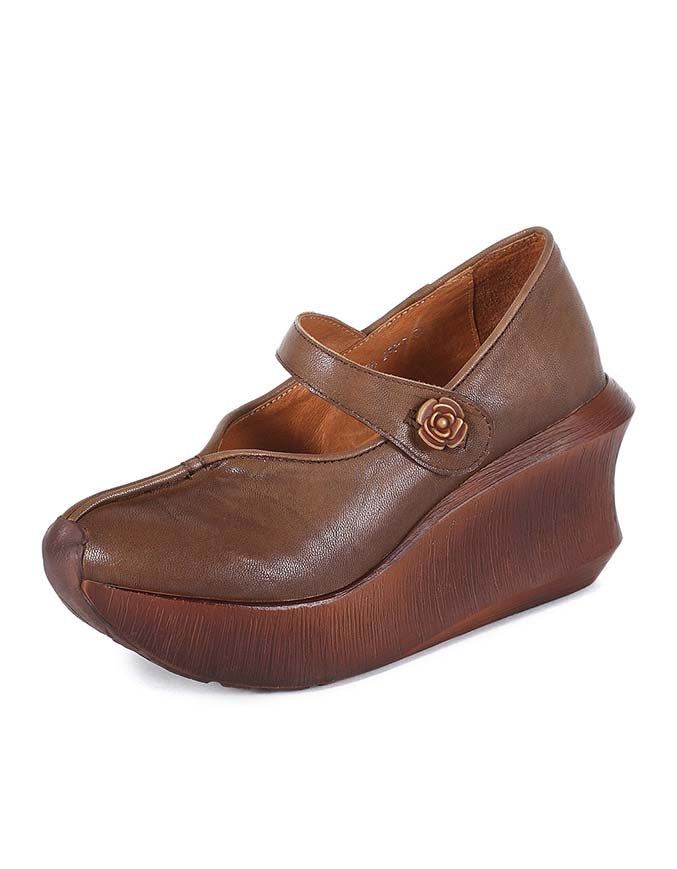 Handgjorda Sommar Elegant Retro Wedge Sandaler