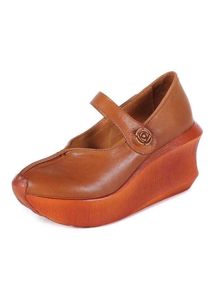 Handgjorda Sommar Elegant Retro Wedge Sandaler