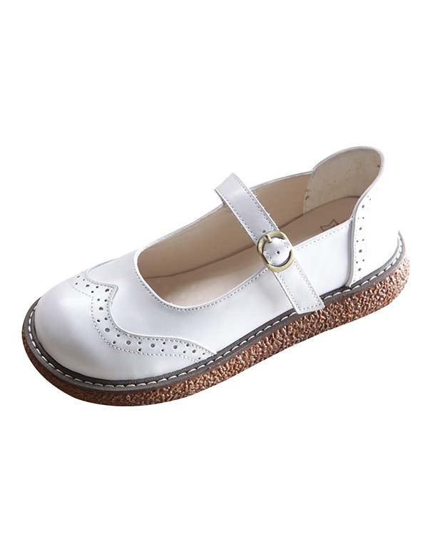 Round Head Retro Oxford Mary Jane Skor