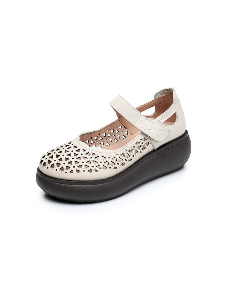 Summer Large Size Hollow Retro Wedge Sandaler