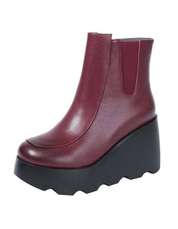 Vattentäta Anti-halk Handgjorda Retro Wedge Boots