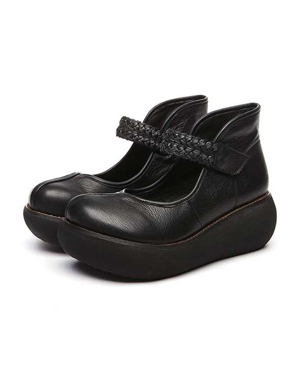 Ankelrem Handgjorda Retro Wedge Sandaler