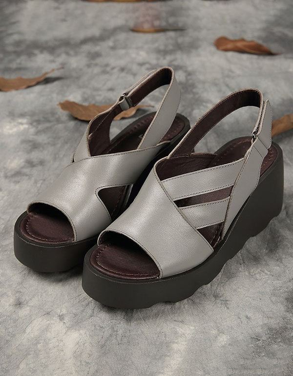 Dammode Fish Toe Wedge Sandaler Slingback