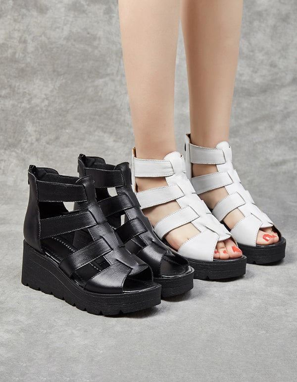 Damremmar Rom Retro Wedge Sandaler