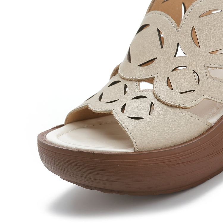 Fisktå Hollow Wedge Damsandaler Slingback