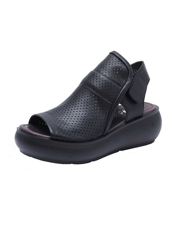 Retro Hollow Wedge Sandaler För Kvinnor Slingback