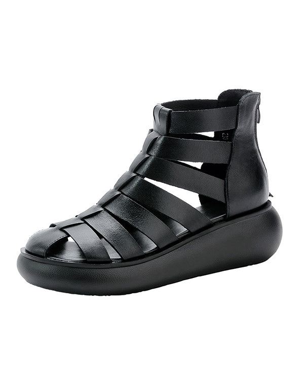 Retro Rom Strappy Wedge Sandaler För Kvinnor