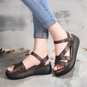 Retro Wedge Handgjorda Sommarsandaler | Obiono