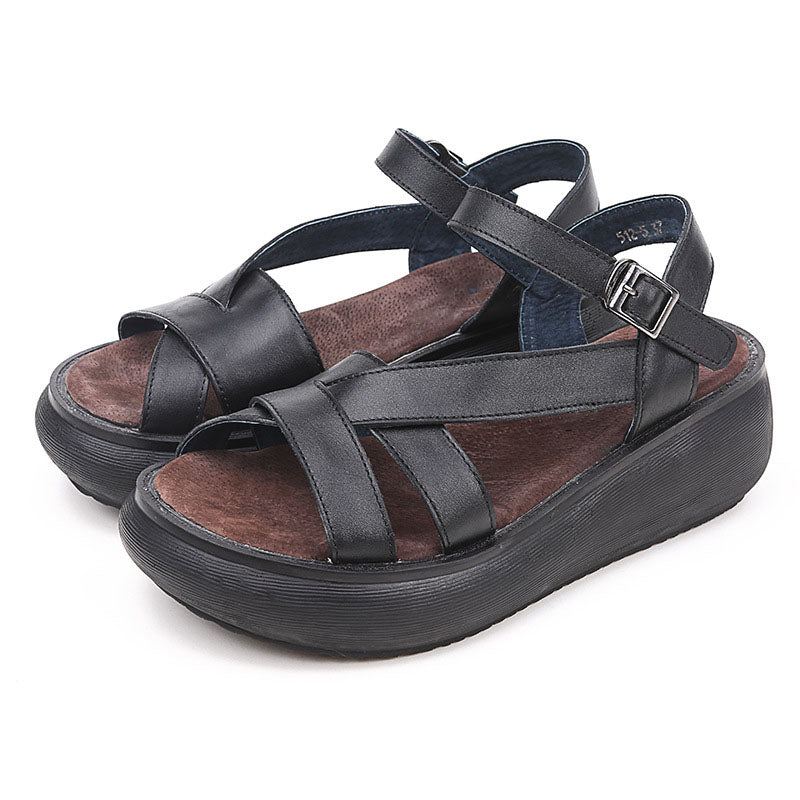 Retro Wedge Handgjorda Sommarsandaler | Obiono