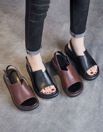 Slingback Wedge Sandaler För Kvinnor Med Öppen Tå