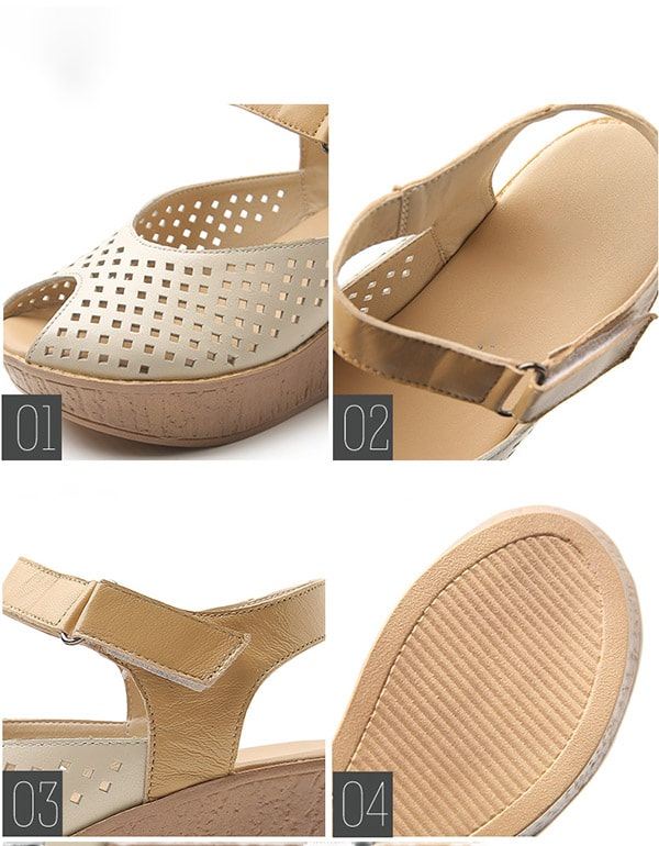 Sommar Fish-toe Slingback Wedge Sandaler