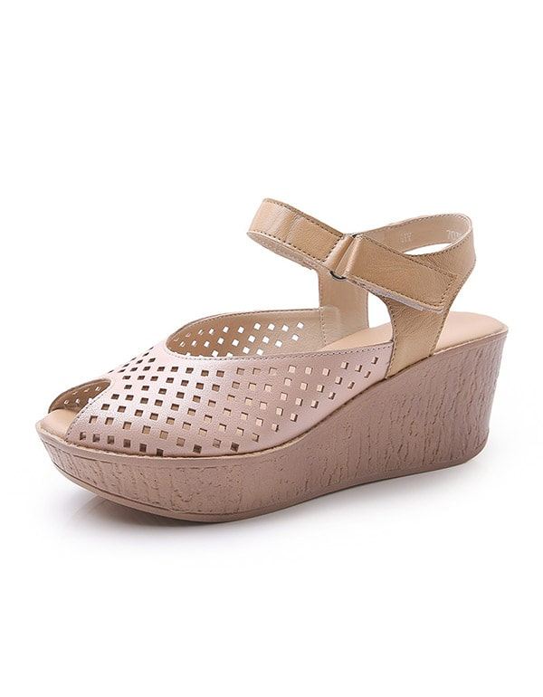 Sommar Fish-toe Slingback Wedge Sandaler