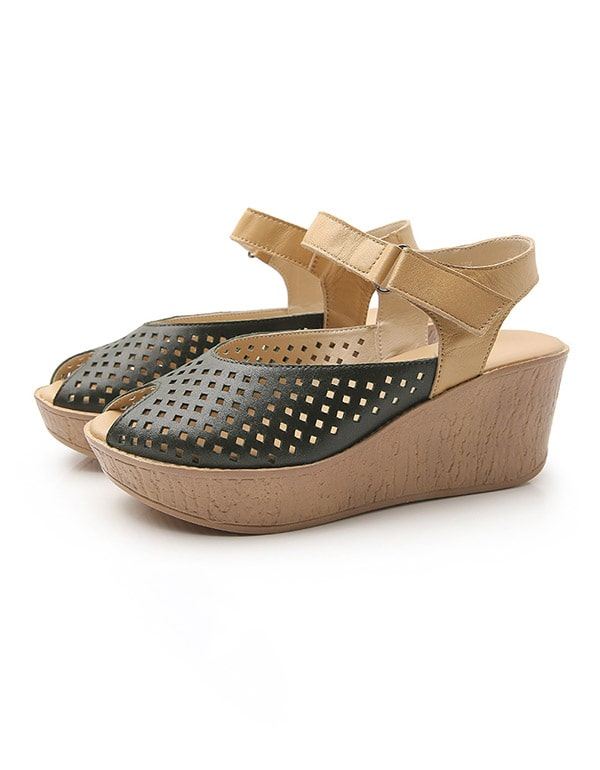 Sommar Fish-toe Slingback Wedge Sandaler