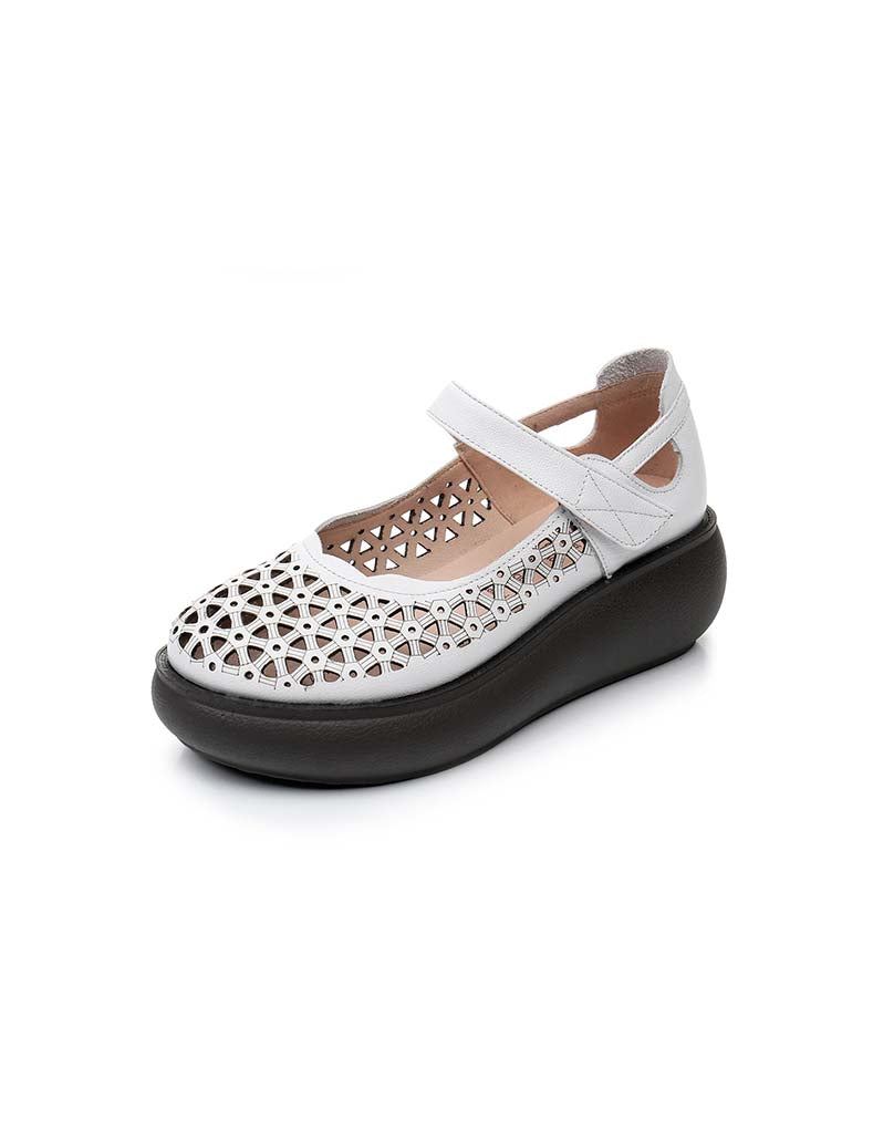 Summer Large Size Hollow Retro Wedge Sandaler