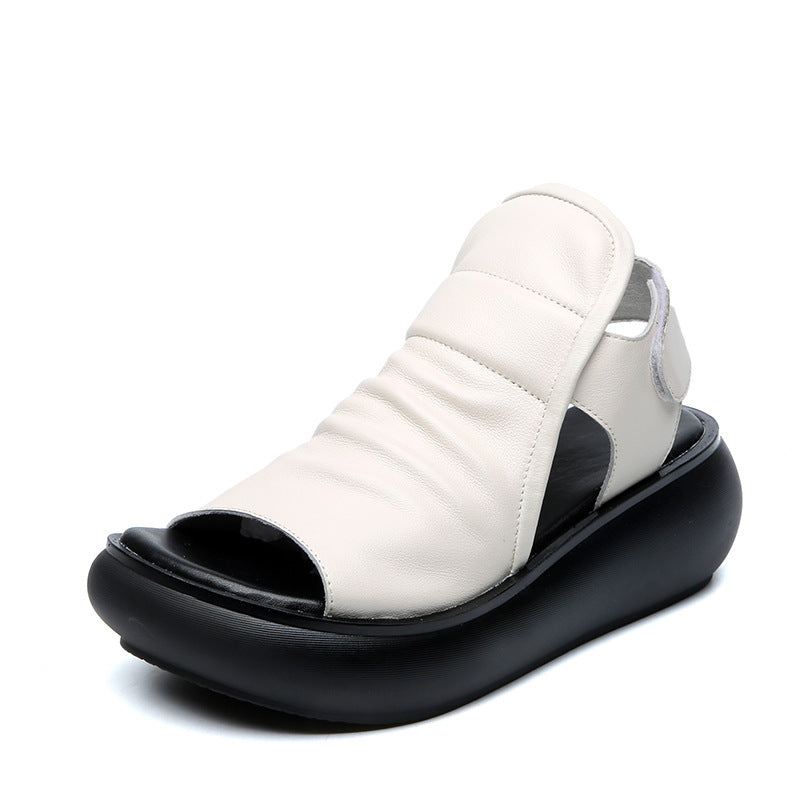 Summer Soft Wedge Fish Toe Sandaler