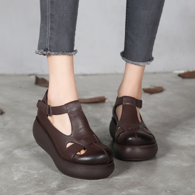 Summer Wedge Dam Retro Sandaler