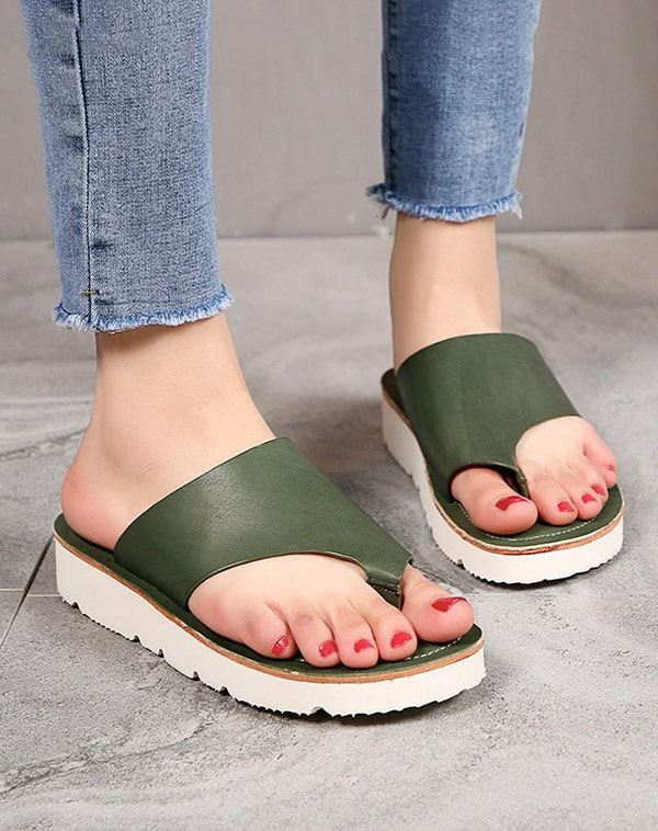 Fashion Flip Flops I Läder Sommar