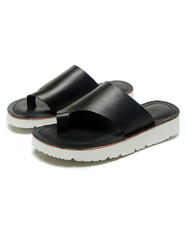 Fashion Flip Flops I Läder Sommar